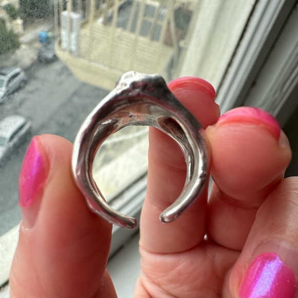 Sterling Silver and Opal Ring - Picture 7 of 11